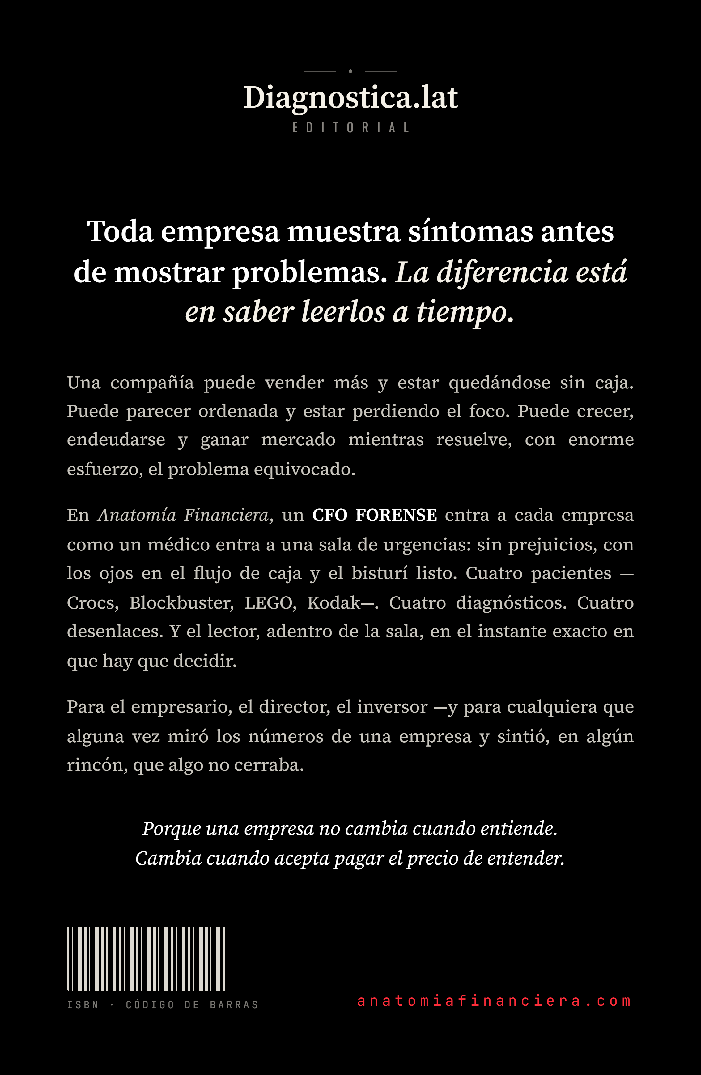 Contratapa de Anatomía Financiera